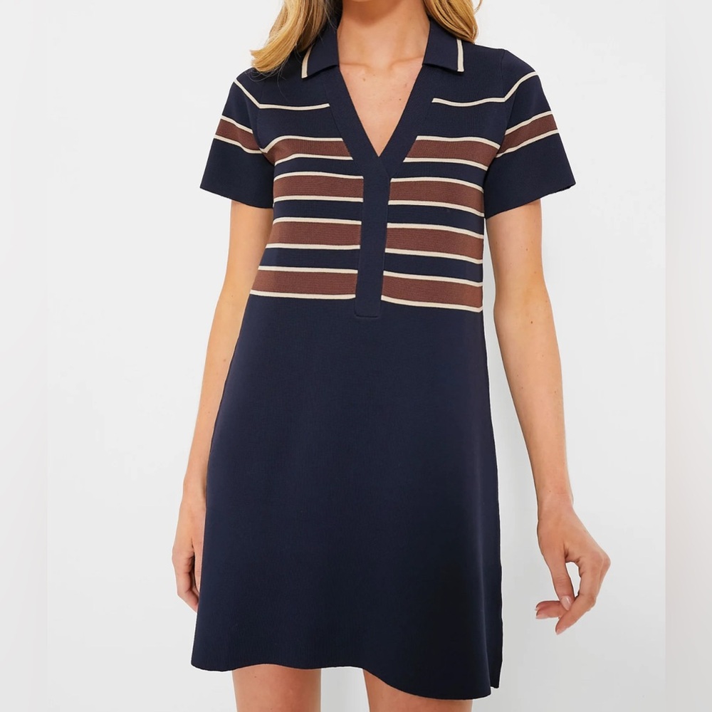 Tuckernuck Midnight Cacao Wright Polo Dress - Size Small